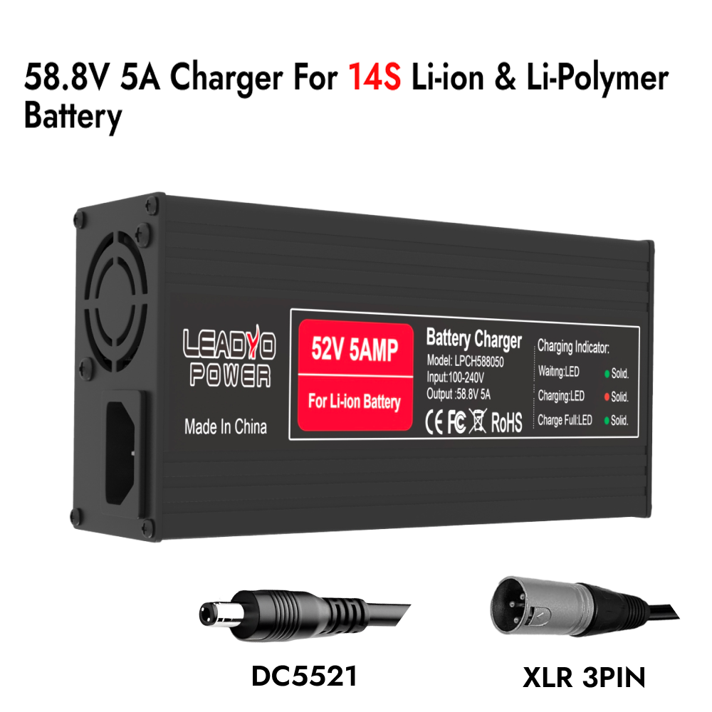 84V 20A Smart Charger - 54.6V 58.8V 67.2V 5A 充電器 リチウム電池用