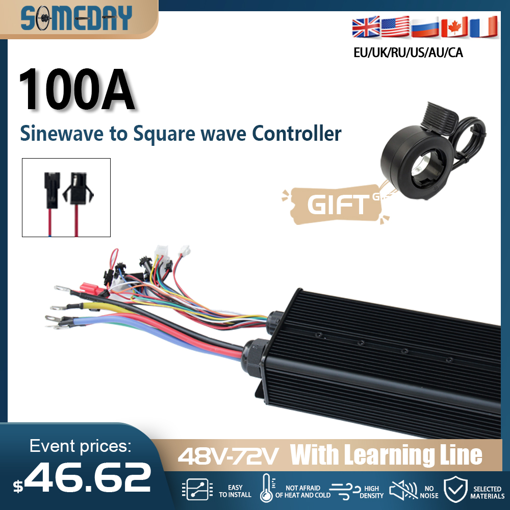 72V 100A Sabvoton Controller - 48V-72V 100A ブラシレスモーターコントローラー 電動自転車用 T5S ディスプレイ付き