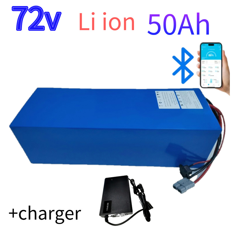 72V 40Ah Lifepo4 Battery Pack - 72V 50Ah リチウムイオンバッテリー EScooter/バイク、オートバイ、フォークリフト、クレーン、トラック用 Bluetooth APP