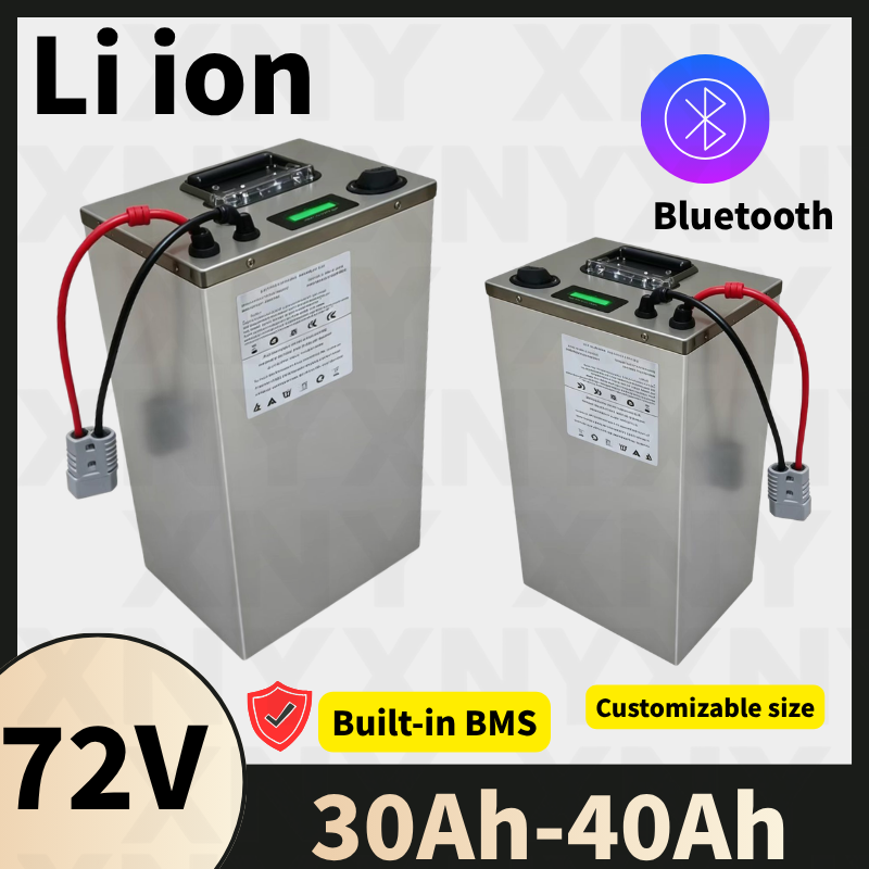 72V 40Ah Lifepo4 Battery Pack - 72Vリチウムイオンバッテリーパック 30Ah/40Ah 200A/100A BMS搭載 電動車両用 -