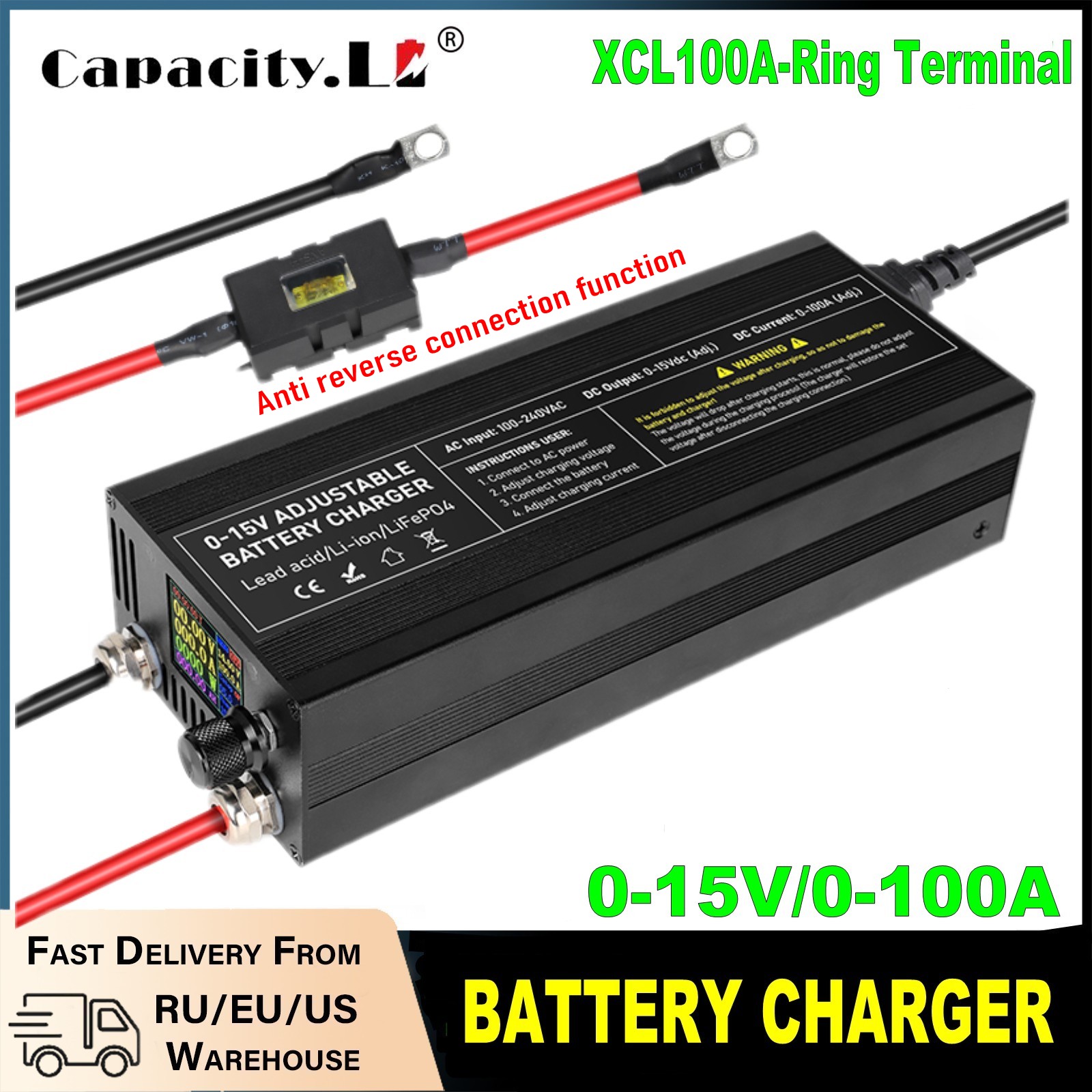 60A100A CC CV 調整可能なバッテリー充電器電源、 - 84V 20A Smart Charger のレビューと価格
