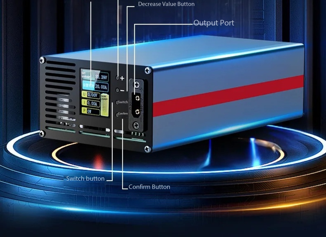 スマート調整式電圧リチウムバッテリー充電器 72V 20A/ - 72V 15A Fast Charger のレビューと価格