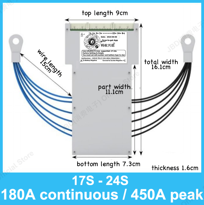 ANT BMS 17S～24S 850A 300A 100A - 84V 50A Smart Bms Bluetooth のレビューと価格