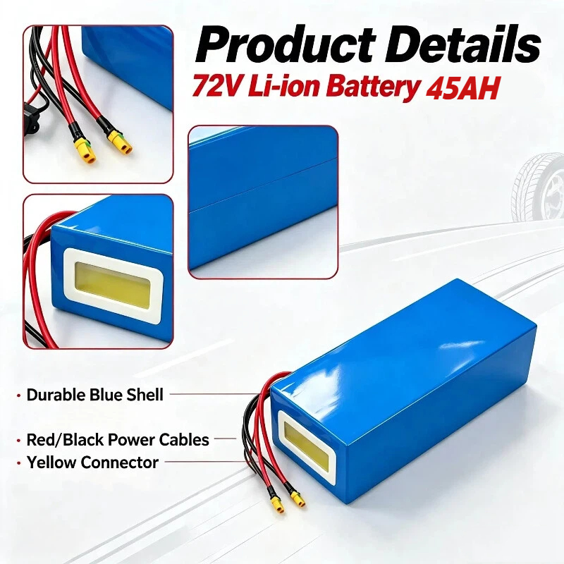 72V 45Ah リチウムイオン三角形バッテリー BMS リ - 72V 40Ah Lifepo4 Battery Pack のレビューと価格