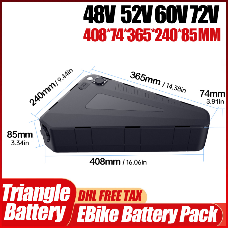 電動自転車 36V 48V 52V 2000W バッテリー  - 72V 50Ah 21700 Lithium Battery のレビューと価格